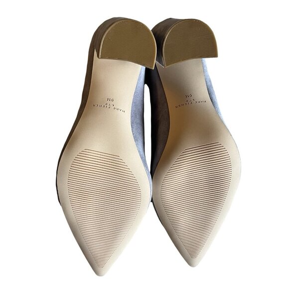Marc Fisher Womens Gray Suede‎ Leather Block Heel Shoe Size 9 - Picture 7 of 8